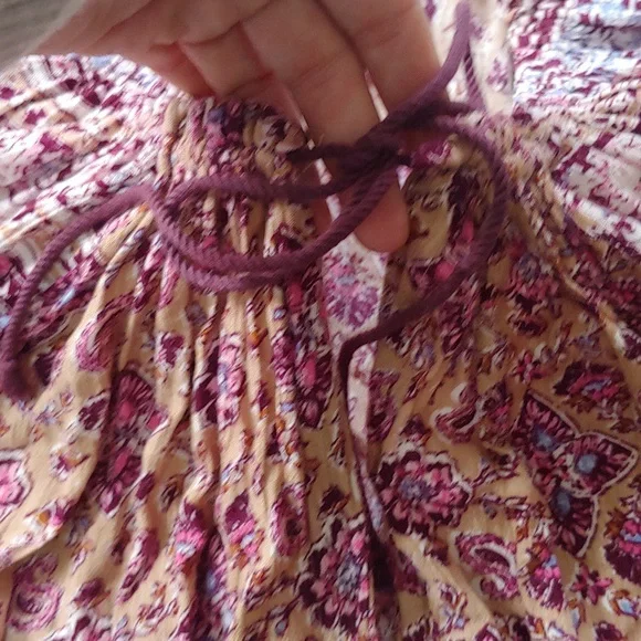 Billabong Boho Peasant Blouse Floral Small - Picture 5 of 10